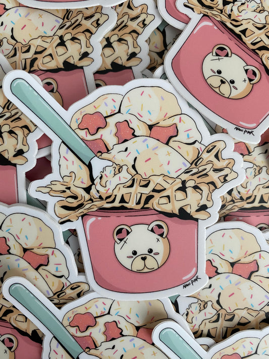 ICE CREAM CUP (BEAR EDITION) STICKER