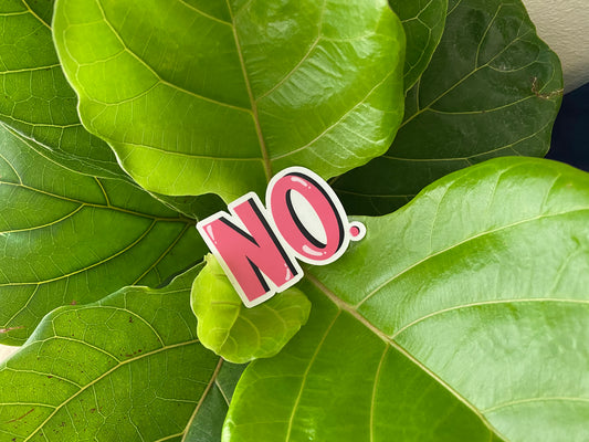 "NO" JUMBO CLEAR STICKER
