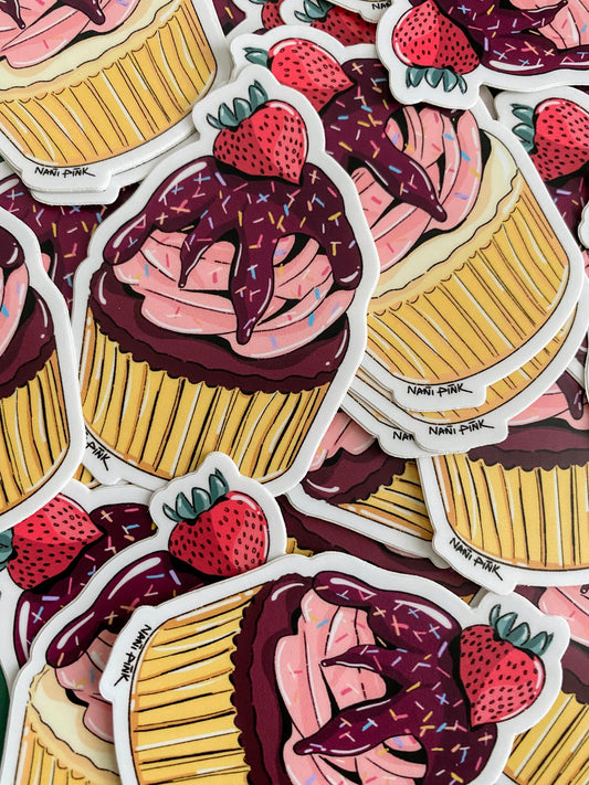 CHOCOLATE CUPCAKE STICKER