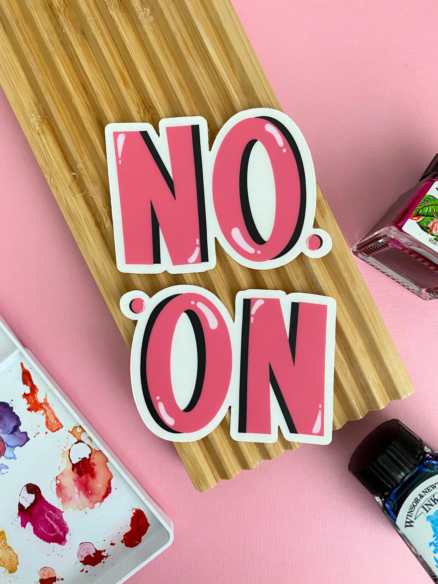 "NO" JUMBO CLEAR STICKER